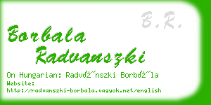 borbala radvanszki business card